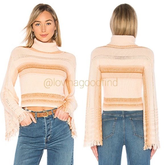 FREE PEOPLE Close To Me Striped Pullover Sweater EUC sz S - Picture 1 of 8